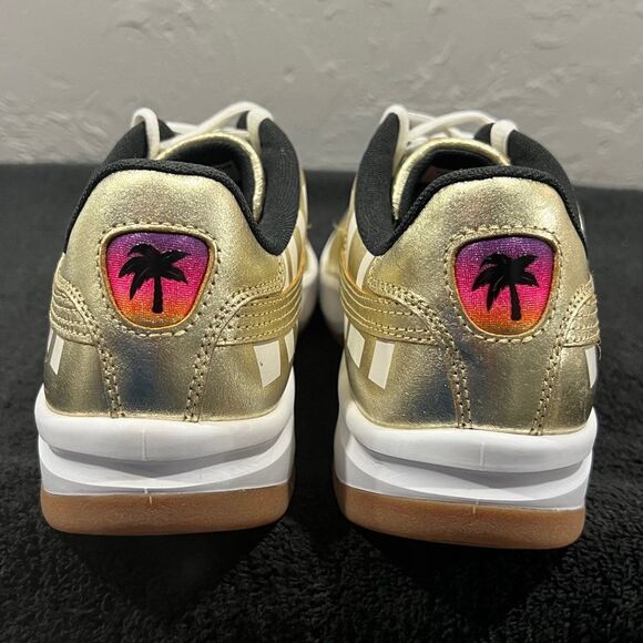 🔥🔥 PUMA California Hollywood CA 101 Metallic Gold Gum Bottom Men's 10 - PERFEC - Picture 11 of 15